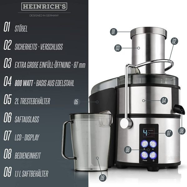 آبمیوه گیر تک کاره هنریچ مدل HPJ 8694