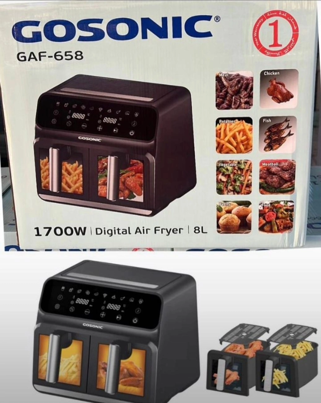 سرخ کن دوقلو گوسونیک مدل GAF-658