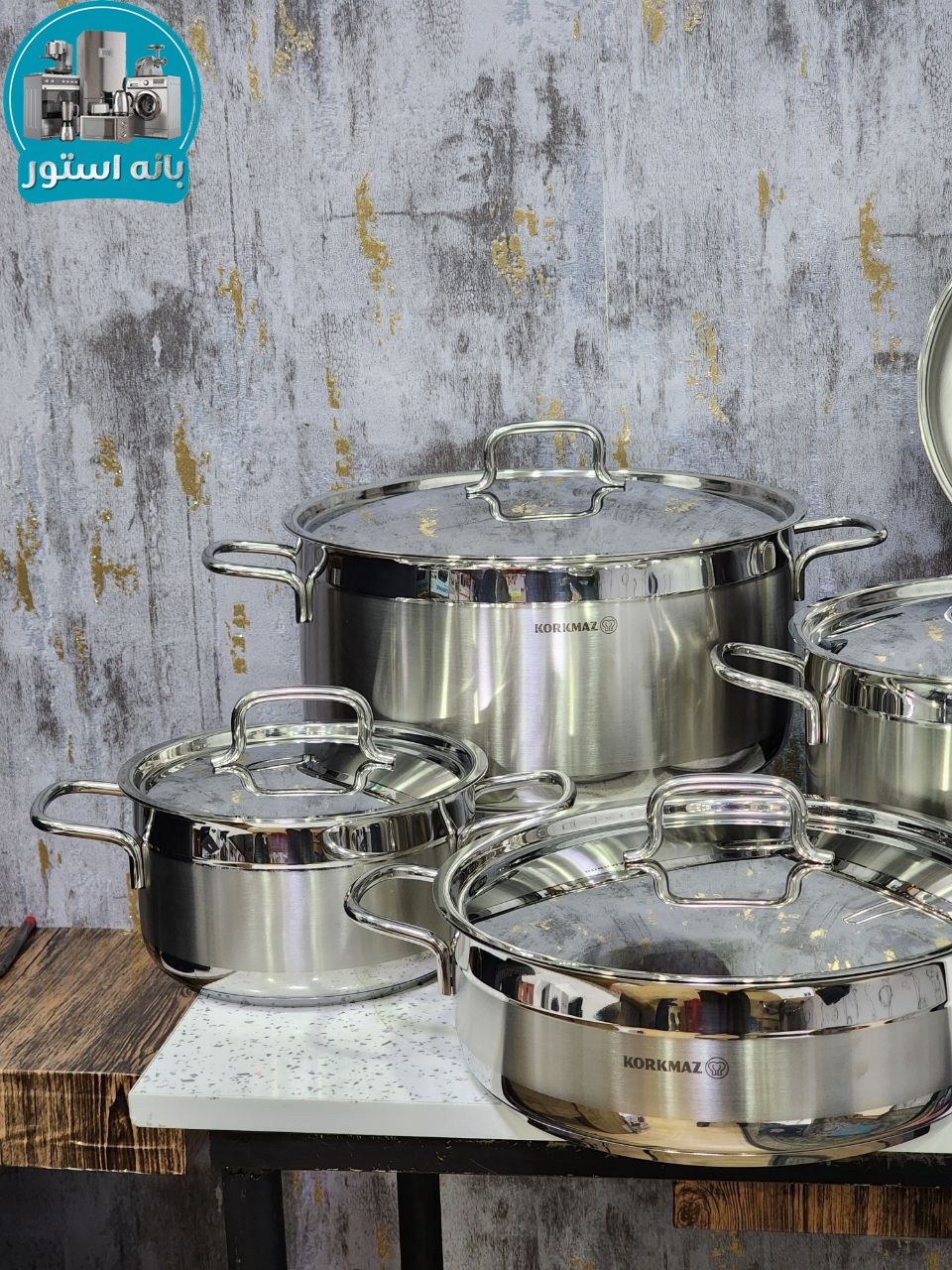 سرویس قابلمه 14 پارچه استیل کرکماز A1089