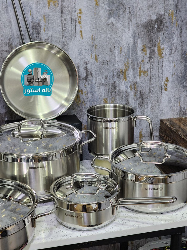سرویس قابلمه 14 پارچه استیل کرکماز A1089
