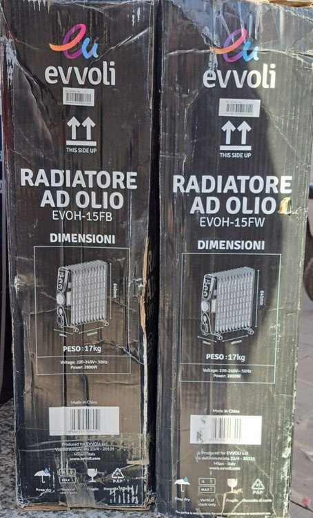 شوفاژ برقی 15پره ایوولی مدل EVOH-15FB/FW